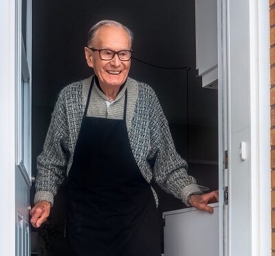 elderly man receiving care in the home