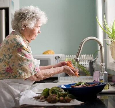 an elderly woman who could benefit from home helpers