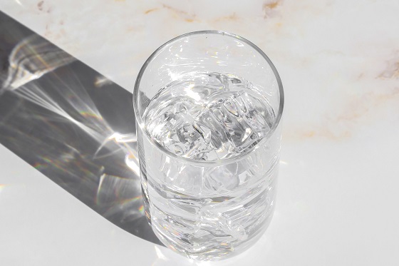 glass of water, good for preventing dehydration